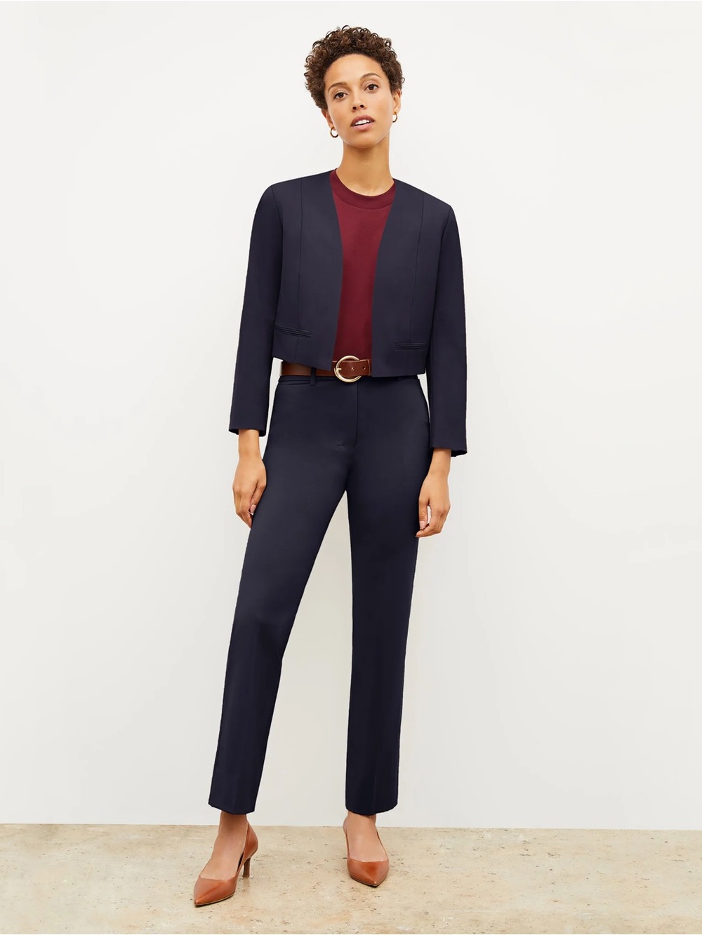 M.M. Lafleur The Smith Straight Trouser Washable Wool Twill 0581 Black 20 women